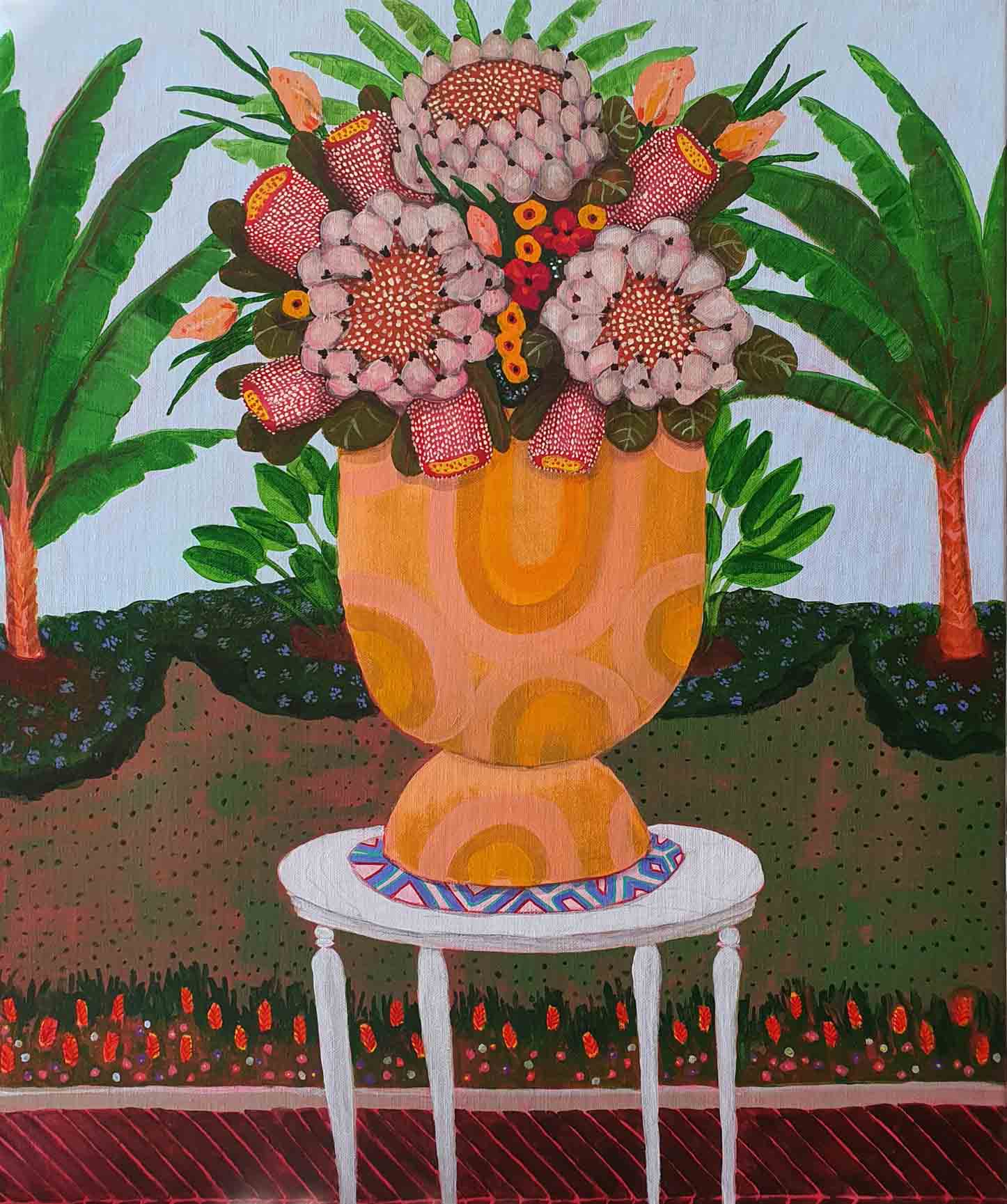 Wlidflower in Painted  Vase (sold)