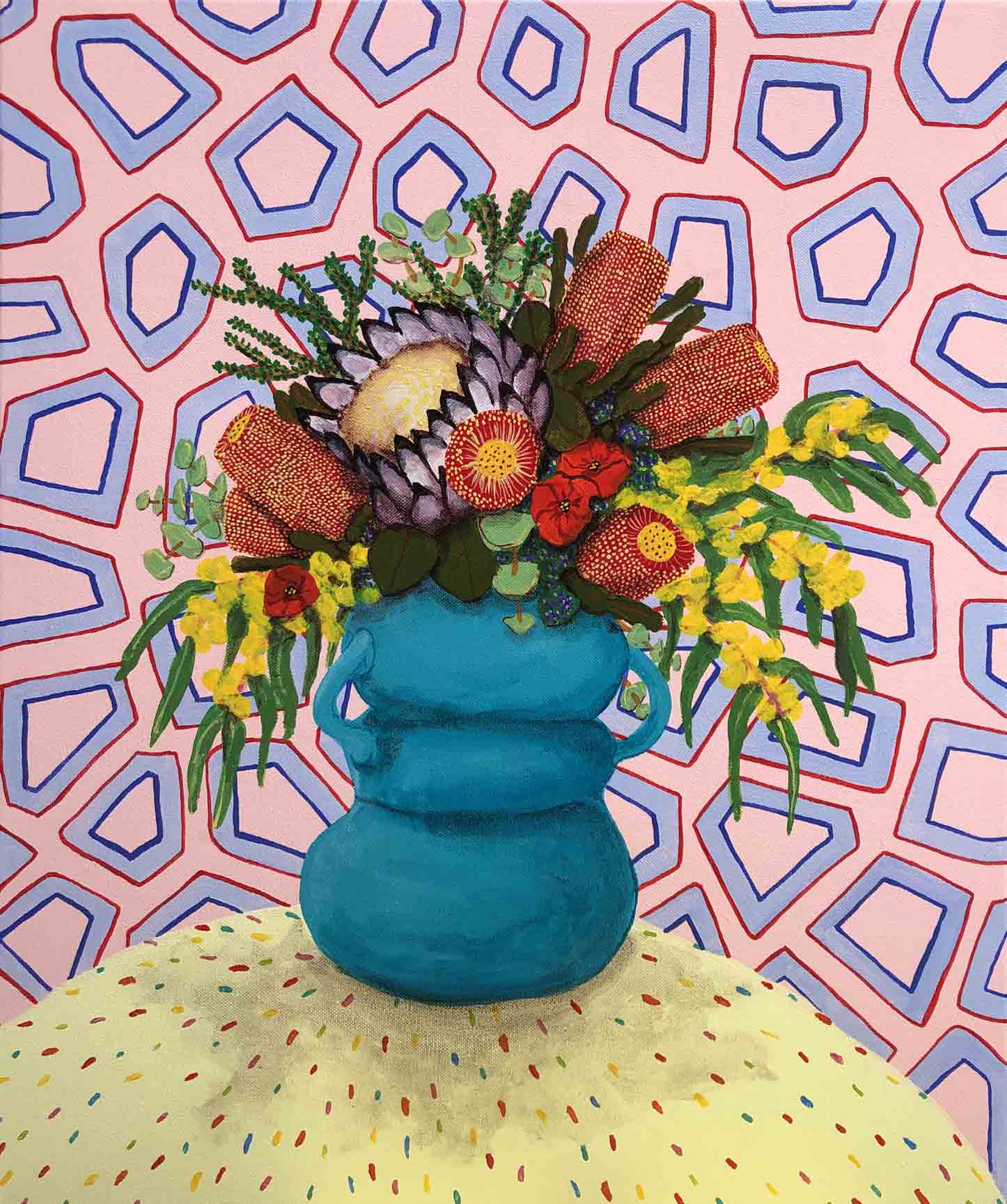 Wild Flower in Curvy Vase (sold)